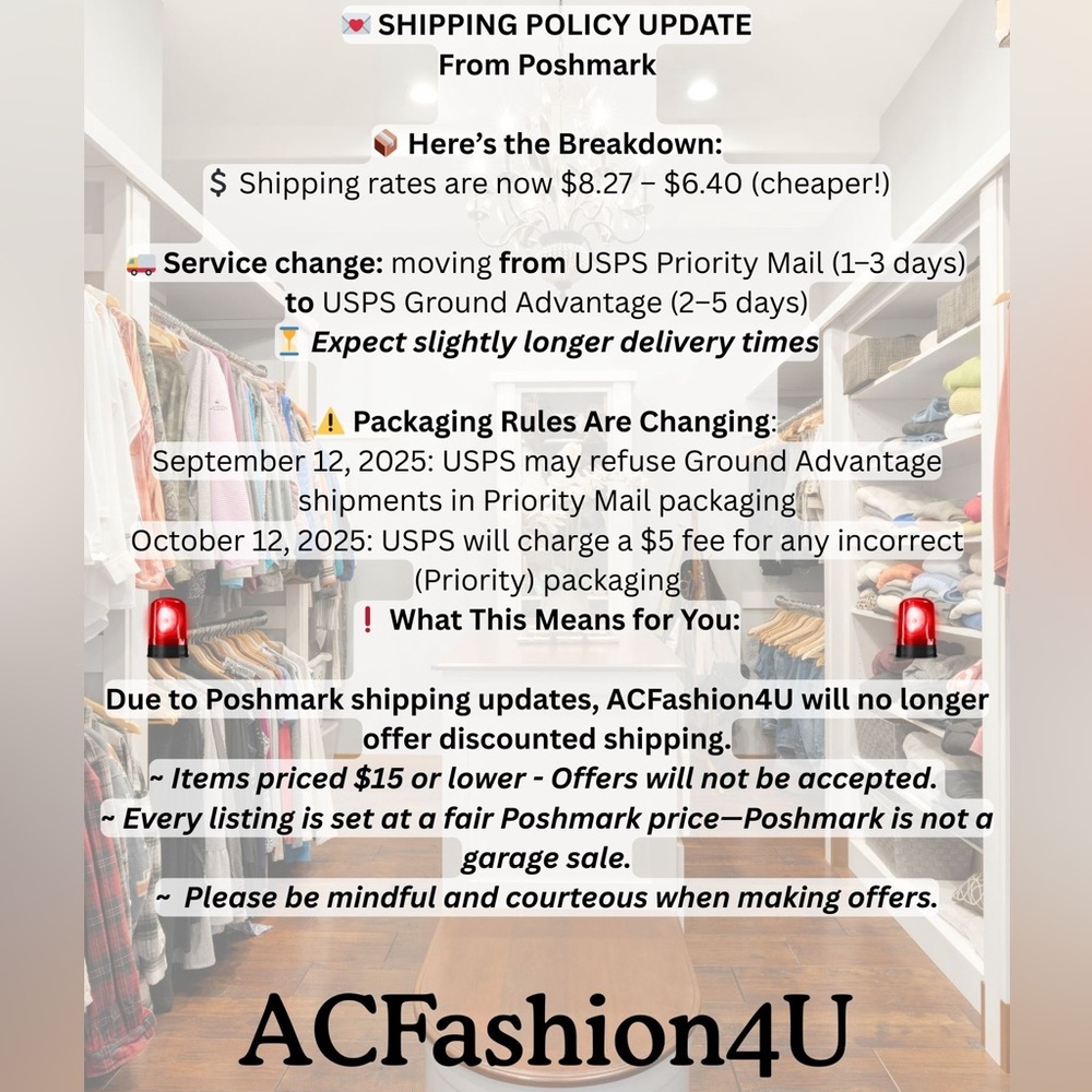 ACFashion4U Shipping Update Notice